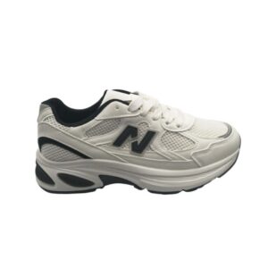 Sneakers Λευκά Caual Ν Λευκό Με Μαύρο