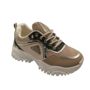 Sneakers Μπεζ Καφέ Χοντρή Σόλα