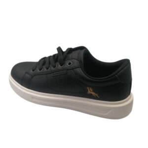 Sneakers Μαύρα Caual Με Χοντρή Λευκή Σόλα