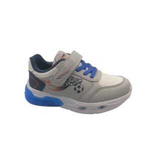 Sneakers Γκρι Μπλε Με Σκρατς Και Φωτάκια